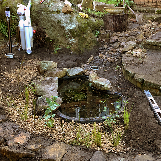  Swale and pond made in a water sensitive workshop